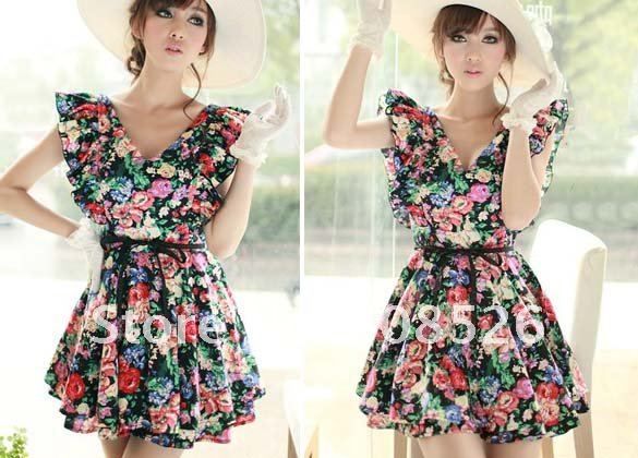 Vestido vintage floral