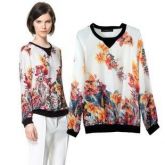 Blusa Fina Mosaic Floral