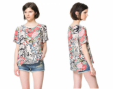 Blusa chiffon floral